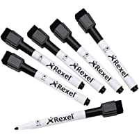 Rexel 2104184 - Mini Rotulador Borrado En Seco (Pack 6) Color Negro